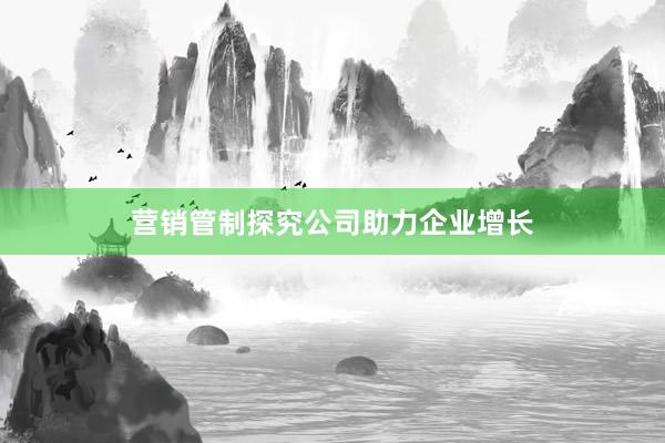 营销管制探究公司助力企业增长